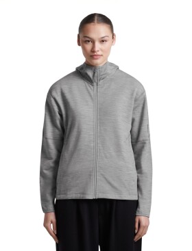 Dámská merino mikina ICEBREAKER Wmns Merino 360 Realfleece Elemental LS Zip Hood, Metro Heather velikost: XS