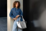 Nákupní taška přes rameno Reisenthel Shopper M Silver crackle