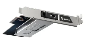 Akasa M.2 PCIe adaptér s vyjímatelným boxem / Adaptér / PCIe x4 / M.2 NVMe M-Key / Hliníkový kryt (AK-PCCM2P-06)