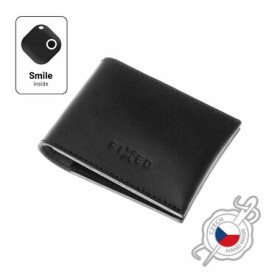 Kožená peněženka FIXED Smile Wallet se smart trackerem FIXED Smile PRO černá