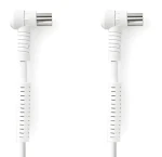 Nedis Koaxiální kabel IEC zástrčka - IEC zásuvka bílý / Kabel / 75 Ohm / 120 dB / 4x stíněný / 10 m (CSGL40120WT100)