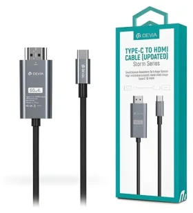 Devia Storm series černá / Kabel / USB-C - HDMI / 2 m (6938595399145)