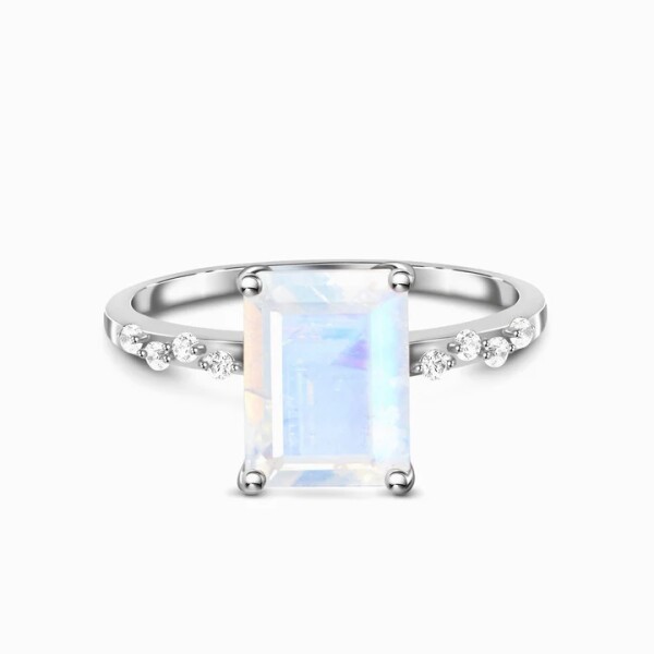 Royal Fashion stříbrný prsten GU-DR8348R-SILVER-MOONSTONE-TOPAZ Velikost: 7 (EU: 54-56)