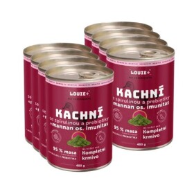 Louie konzerva Kachní se spirulinou a prebiotiky 8x400g