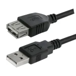 Logo / Prodlužovací kabel USB-A / USB 2.0 / 3 m / černá