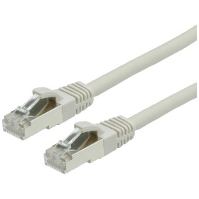 Value 21.99.0705 RJ45 síťové kabely, propojovací kabely CAT 6 S/FTP 5.00 m šedá dvoužilový stíněný, bez halogenů, samozhášecí 1 ks