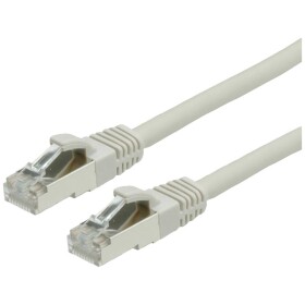 Value 21.99.0707 RJ45 síťové kabely, propojovací kabely CAT 6 S/FTP 7.00 m šedá dvoužilový stíněný, bez halogenů, samozhášecí 1 ks