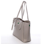 Designová koženková kabelka Dariana krémová