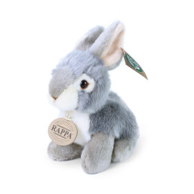 Plyšový králík šedý sedící 16 cm, ECO-FRIENDLY