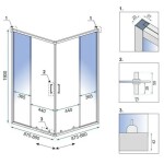 REA/S - Sprchový kout City 90x90 Gold Se sprchovou bílou vaničkou Savoy KPL-K6443