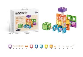 Mamido Magnetická stavebnice s kuličkovou dráhou 73 dílů Diamond MT1501