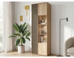 Vitrína Arank 63 cm, dub mauvella/černá