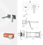 BESCO - Podomítková umyvadlová baterie ASPIRA zlatá BABUASZL