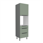 Vysoká skříňka pro vestavnou troubu Aria ANT 60 DPS-210 3S 1F - Premium Box Barva korpusu: Antracit, Barva dvířek: BL - Black AFM