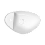 CERSANIT - Umyvadlo na desku MODUO 55X35 s otvorem pro baterii K116-155