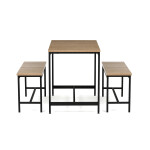 Jídelní set s 2 lavicemi, 110x60x75cm, mdf, dub, AUT-G1175 OAK