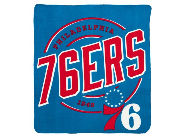 Great Branding Deka Philadelphia 76ers NBA Campaign Fleece Throw 127 x 152 cm