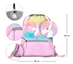 Školní aktovkový 3-dílný set BAAGL ZIPPY PLUS - Rainbow Unicorn (aktovka, penál, sáček)
