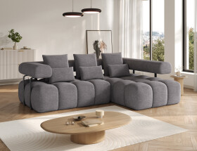 Sedací souprava Levvi Provedení: Pravá varianta, látka: Manhattan 3