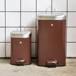 House Doctor Kovový odpadkový koš Sort Terracotta 6 l, hnědá barva, kov