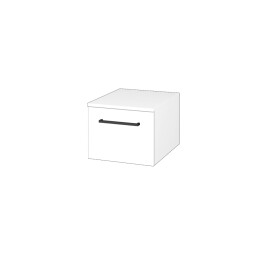 Dřevojas - Nízká skříňka DOS SNZ1 40 - N01 Bílá lesk / Úchytka T06 / L01 Bílá vysoký lesk 281755H