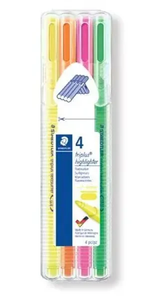Staedtler Triplus Textsurfer / Zvýrazňovač / sada 4 ks / mix barev / šíře stopy 1-4 mm (362 SB4)