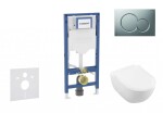 GEBERIT - Duofix Set předstěnové instalace, klozetu Subway 2.0 a sedátka softclose, tlačítko Sigma01, matný chrom SANI11CK2110