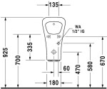DURAVIT - DuraStyle Pisoár, elektronické ovládání, zadní přívod vody, Rimless, bílá 2806310000