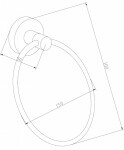 MEXEN - Remo ručník černá - 7050732 - 70 7050732-70