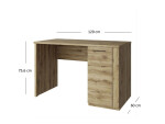 ARTEN (NANO Systems s.r.o.) PC stůl DOORSET-1D-120 (Dub navarra) PC-STUL-DOORSET-1D-120