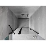 MEXEN - Mist sprchové dveře křídlové levé 80, černý okraj, černá 8A4-080-000-70-70-L