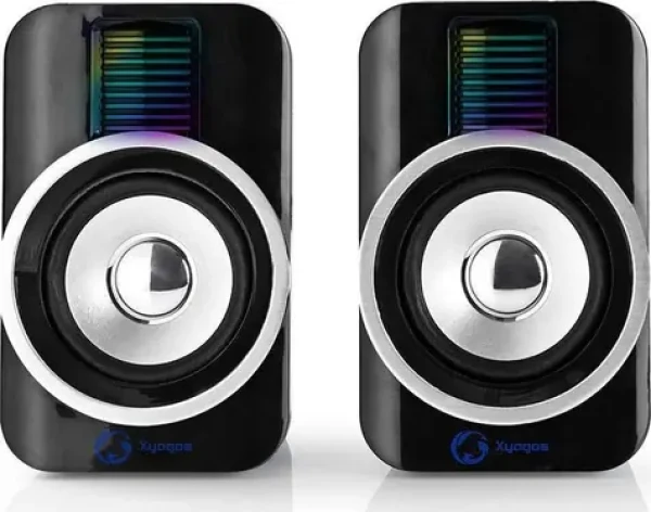 Nedis GSPR20020BK černá / Reproduktor / 2.0 / 30W (10W RMS) / 3.5 mm jack / 1.2 m (PERNEIGLO0006)