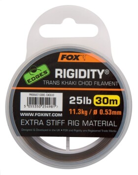 FOX Vlasec Edges Rigidity Chod Filament 30m 0,57mm 30lb (CAC611)