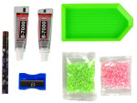 Mamido Kreativní DIY přívěsek Sob s diamanty 3D zelený