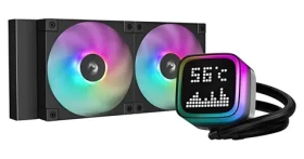 DeepCool LP240 černá / Komplet vodního chlazení / 2x 120mm / ARGB / LED displej / 2400 RPM (R-LP240-BKMSNC-G-1)