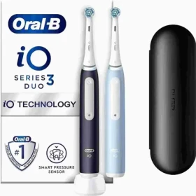 Oral-B iO Series 3N Duo matná černá, ledově modrá / Elektrický zubní kartáček / magnetický iO / 3 režimy / 2 hlavice (8006540731659)