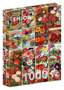 Puzzle Vintage katalog květinových semen 1000 dílků