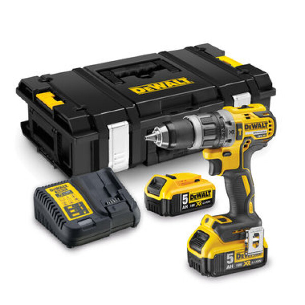 DeWalt DCD796P2 / Aku Kompaktní příklepová vrtačka šroubovák s bezuhlíkovým motorem / 18V XR Li-Ion / 2x 5.0Ah