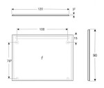 GEBERIT - Option Zrcadlo s LED osvětlením, 120x90 cm, hliník 502.815.00.1