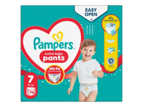 Pampers Active Baby Pants, vel. 7, 74 ks