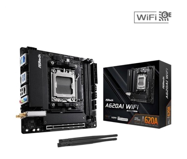 ASRock MB Sc AM5 A620AI WIFI AMD A620A, 2xDDR5, 1xHDMI, WIFI EDF_1883080