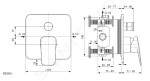 IDEAL STANDARD - CeraPlan Vanová baterie pod omítku, chrom BD263AA