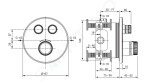 IDEAL STANDARD - CeraTherm Navigo Termostatická sprchová baterie pod omítku pro 2 spotřebiče, Brushed Gold A7296A2