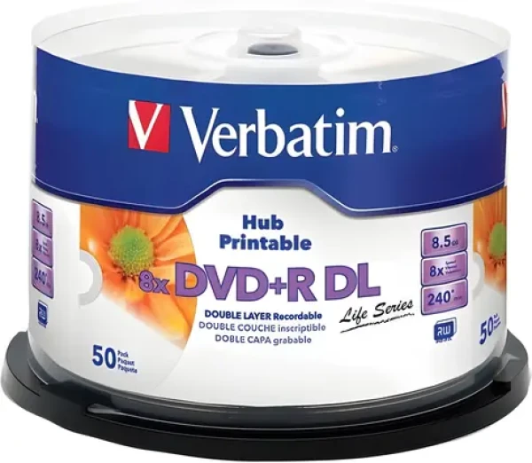 Verbatim DVD+R DL 50ks / Optické médium / 8.5 GB / 8x (97693)