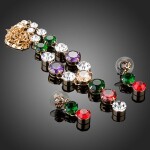 Souprava náhrdelníku a náušnic Swarovski Elements Vitalia, Barevná/více barev 40 cm + 3 cm (prodloužení)