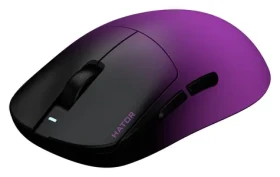 Hator Quasar 3 Ultima 8K fialová / Herní bezdrátová myš / optická / 30000 DPI / 2.4GHz / Bluetooth / USB-C (HTM760)