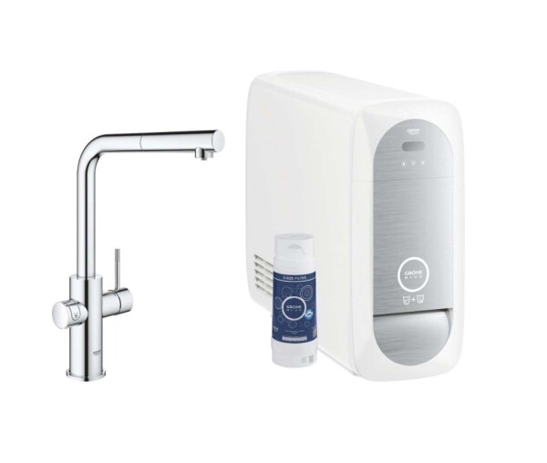 GROHE - Blue Home Dřezová baterie Connected s výsuvnou koncovkou, s chladícím zařízením a filtrací, chrom 31927001