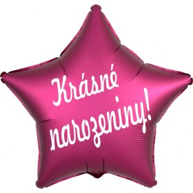 Fóliový balónek hvězda tmavě růžová Krásné narozeniny! Balonky.cz Fóliový balónek hvězda tmavě růžová Krásné narozeniny! Balonky.cz