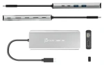 J5Create JCD403 USB4 8K Multi-Port Hub šedá / USB-C hub / HDMI 8K / RJ-45 / USB4 (JCD403-N)