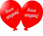 Balónek červený Krásné narozeniny! Balonky.cz Balónek červený Krásné narozeniny! Balonky.cz